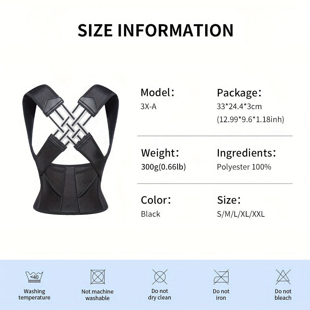 NESLEMY™ ┃Adjustable Back and Shoulder Posture Corrector (Unisex)