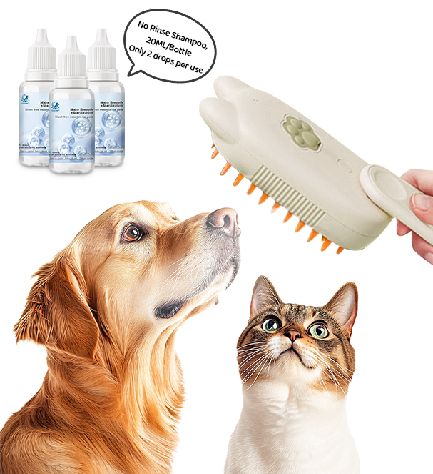 🔥Limited time Discount🔥Spray defur comb with No-Rinse shampoo for Pet Bathing