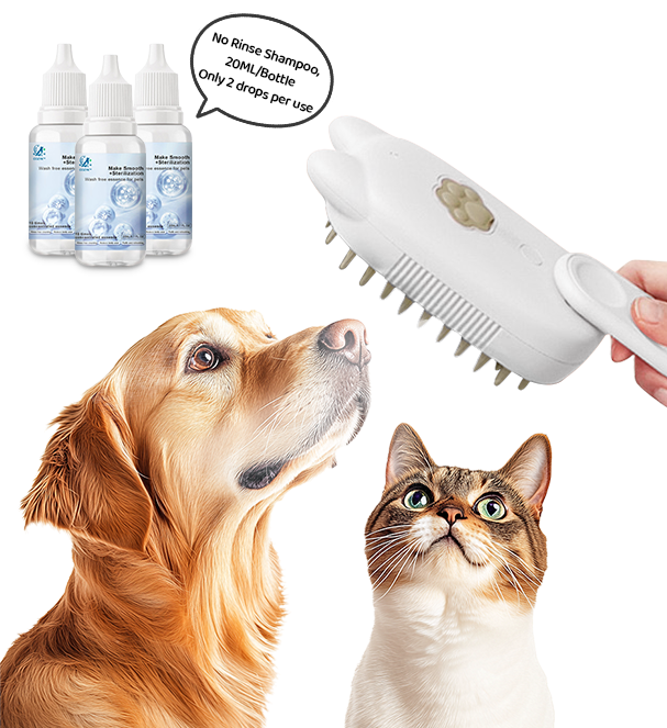 🔥Limited time Discount🔥Spray defur comb with No-Rinse shampoo for Pet Bathing