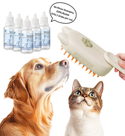 🔥Limited time Discount🔥Spray defur comb with No-Rinse shampoo for Pet Bathing