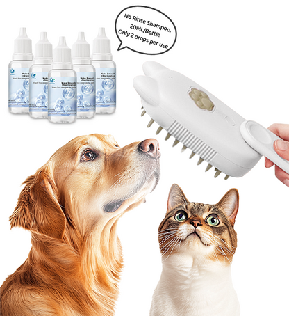 🔥Limited time Discount🔥Spray defur comb with No-Rinse shampoo for Pet Bathing