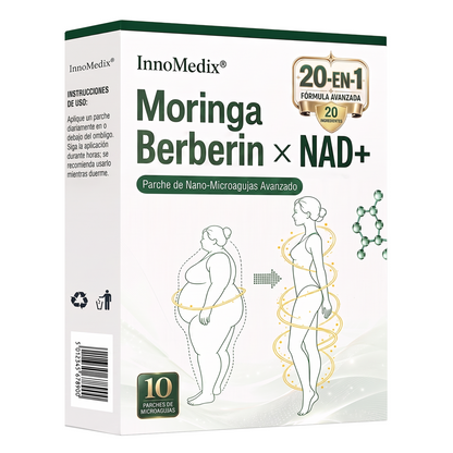 InnoMedix® Moringa Berberina x NAD+ 20-EN-1 Parche Avanzado de Nano-Microagujas (Aplicar solo una vez al día – cambios visibles en tan solo 7 días.)（美国西语）