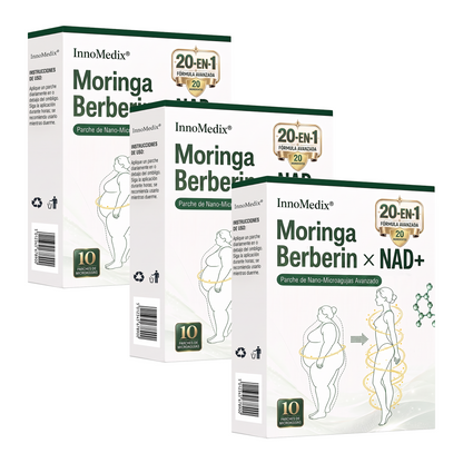 InnoMedix® Moringa Berberina x NAD+ 20-EN-1 Parche Avanzado de Nano-Microagujas (Aplicar solo una vez al día – cambios visibles en tan solo 7 días.)（美国西语）