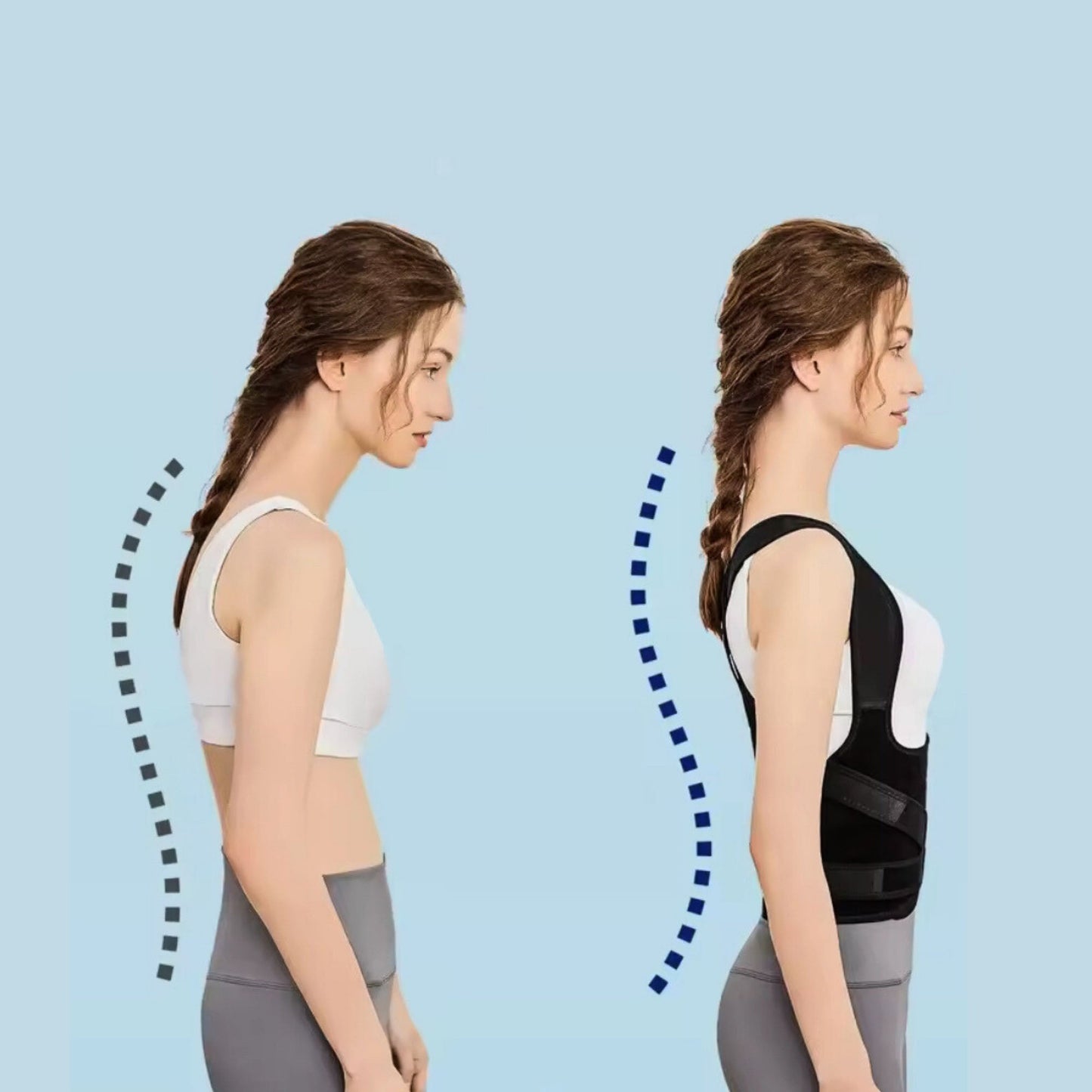 NESLEMY™ ┃Adjustable Back and Shoulder Posture Corrector (Unisex)
