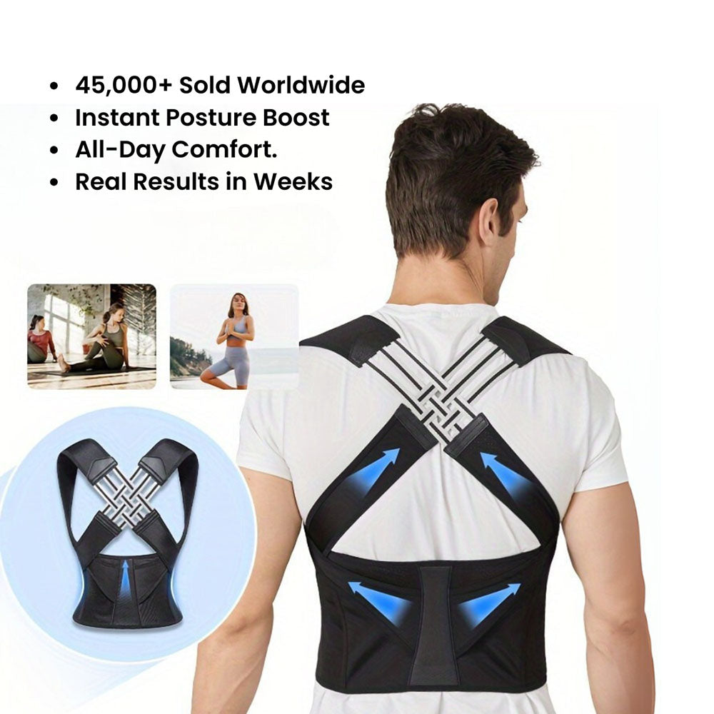 NESLEMY™ ┃Adjustable Back and Shoulder Posture Corrector (Unisex)