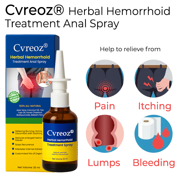 Cvreoz🗽Herbal Hemorrhoid Treatment Anal Spray Pro(⏰ Last 30 Minutes ⏰)