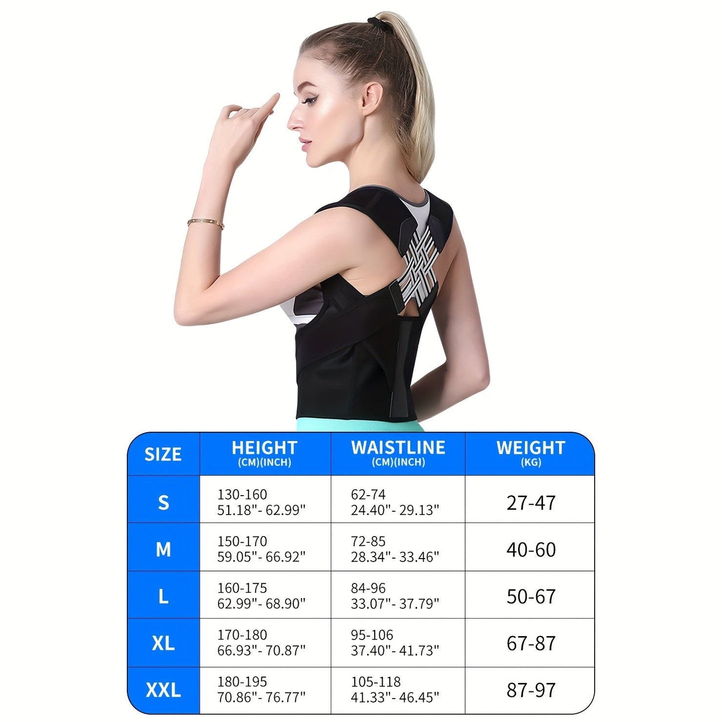 NESLEMY™ ┃Adjustable Back and Shoulder Posture Corrector (Unisex)