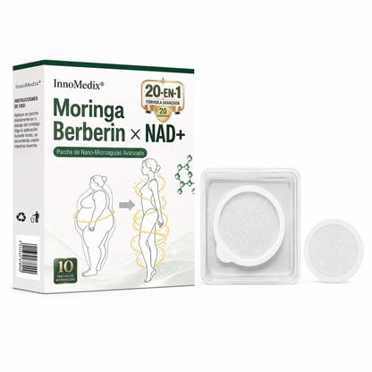 InnoMedix® Moringa Berberina x NAD+ 20-EN-1 Parche Avanzado de Nano-Microagujas (Aplicar solo una vez al día – cambios visibles en tan solo 7 días.)（美国西语）